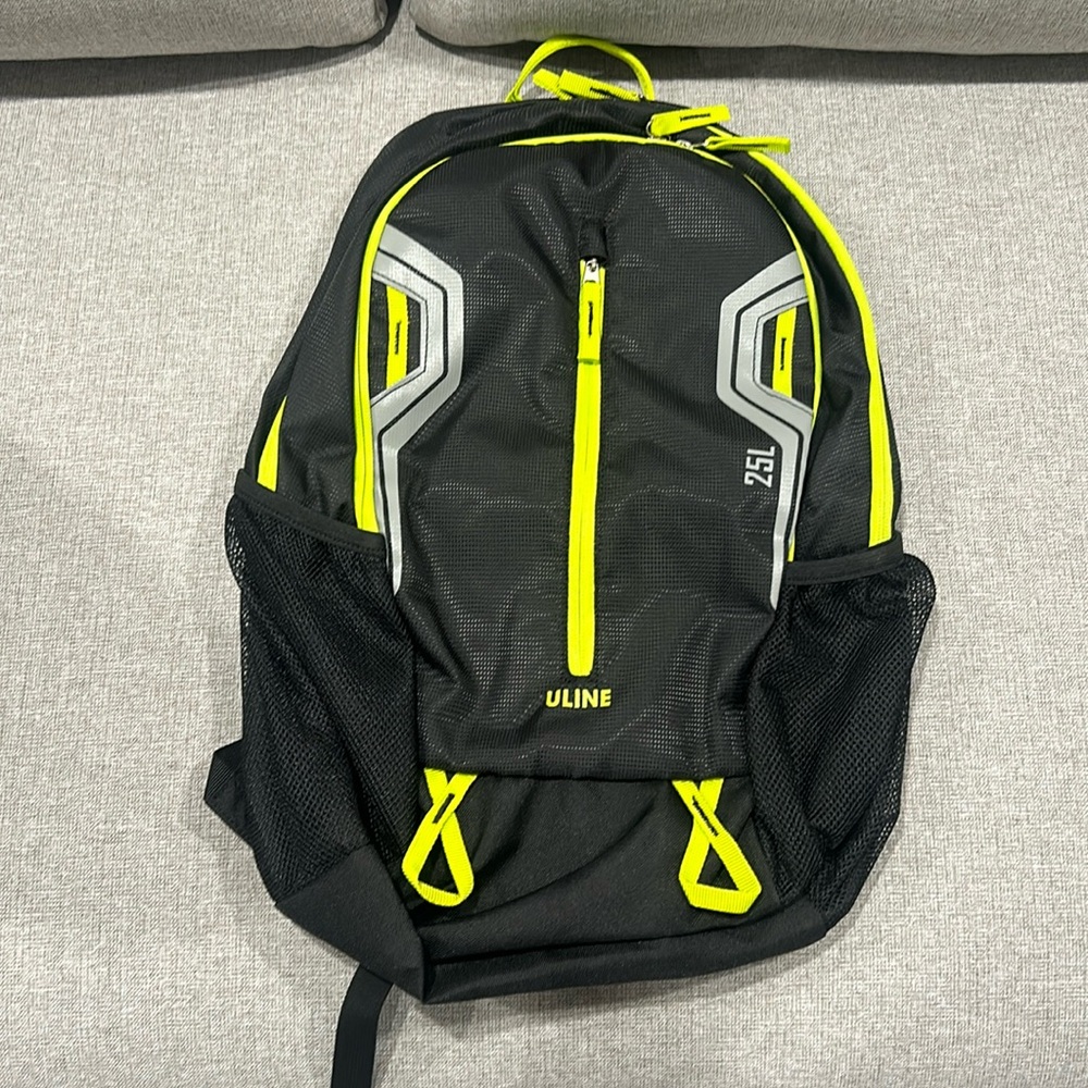 Black and lime 25L backpack